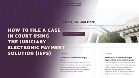 How to File a Case in Court Using the Judiciary Electronic.